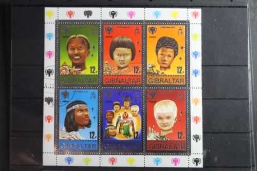 Gibraltar Block 6 mit 395-400 gestempelt