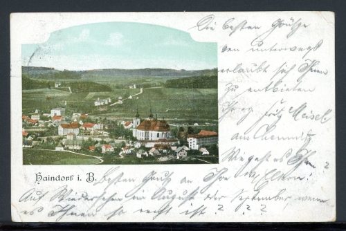 AK Haindorf (Hejnice-Tschechische Republik) Stadtansicht mit Kloster 1912 gebraucht #JM153