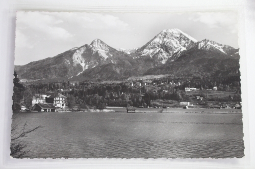 AK Faaker See Inselhotel mit Mittagskogel 1967 gebraucht #PJ700