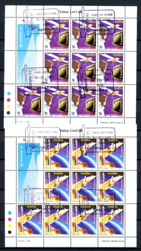 Malta Kleinbogen 854-55 Cept 1991 Ersttagssonderstempel #JM196