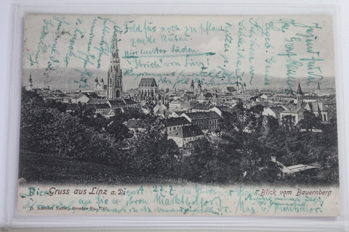 AK Linz Stadtansicht 1904 gebraucht #PJ797