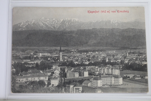 AK Klagenfurt (442 m) vom Kreuzberg 1914 gebraucht #PJ805
