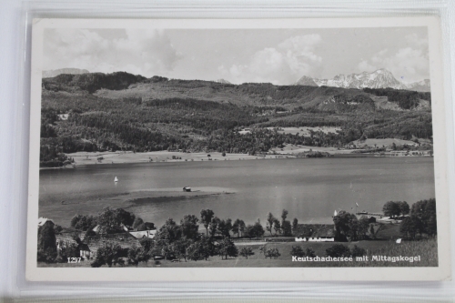 AK Keutschacher See mit Mittagskogel 1957 gebraucht #PJ809