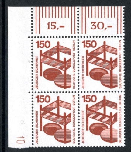 Berlin 4er Block 411 DZ 10 postfrisch #JM226