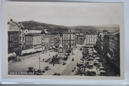 AK Linz a. d. Donau Adolf Hitler-Platz ungebraucht #PJ843