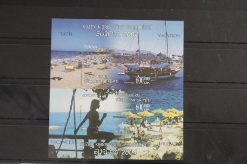 Türkisch-Zypern Block 22 B mit 598-599 postfrisch Europa Ferien #VU485