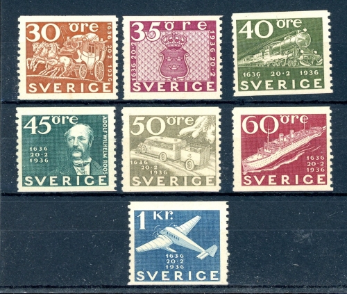 Schweden Kurzsatz 232-238 A mit Falz #JM271