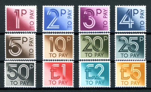 Großbritannien Portomarken 89-100 postfrisch
