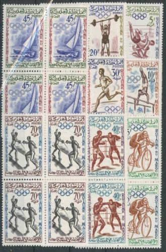 Marokko 4er Block 462-469 postfrisch Olympia #JK917