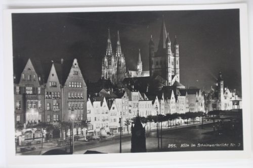 AK Köln am Rhein im Scheinwerferlicht Nr. 3 ungebraucht #PJ934