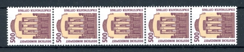 Bund Rollenmarken 5er Streifen 1679 R I postfrisch