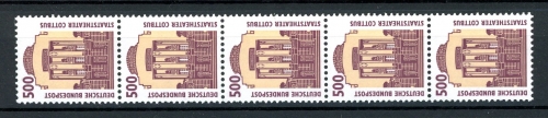 Bund Rollenmarken 5er Streifen 1679 R I postfrisch Nr. 100 #JM375