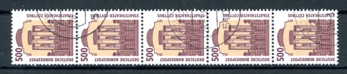 Bund Rollenmarken 5er Streifen 1679 R I gestempelt Nr. 060 #JM380