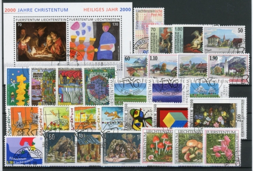 Liechtenstein Jahrgang 2000 gestempelt