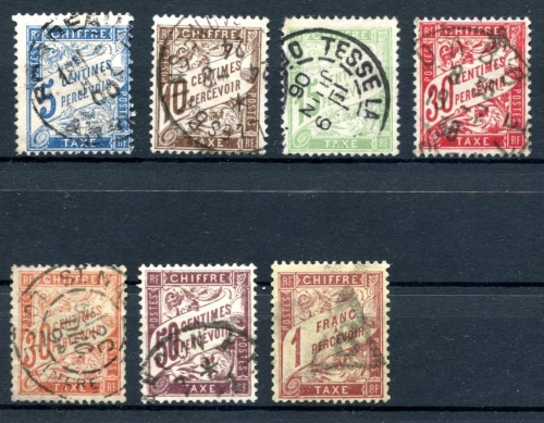 Frankreich Portomarke 28-34 x gestempelt #HX262