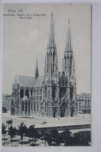 AK Wien IX. Votivkirche, erbaut v. H. v. Ferstel 1870 ungebraucht #PJ993