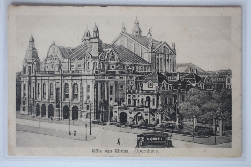 AK Köln am Rhein Opernhaus Feldpost 1918 gebraucht #PK074