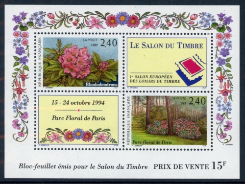 Frankreich Block 13 postfrisch Blumen #IF427