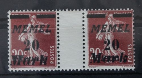 Memel 109 ZW postfrisch nicht vorgefaltet #VZ212