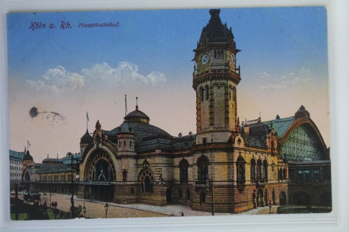 AK Köln a. Rh. Hauptbahnhof Feldpost 1915 gebraucht #PK232