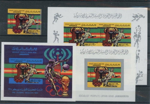Libyen Kleinbogen II, 770 I, Block 43 B postfrisch Olympia #JL341