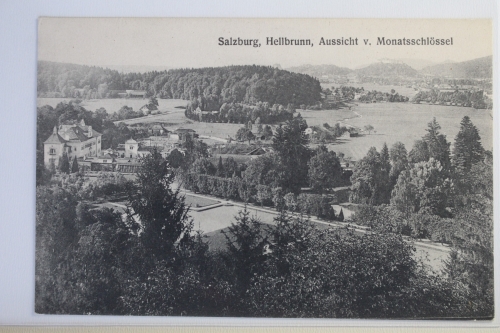 AK Salzburg Hellbrunn, Aussicht v. Monatsschlössel ungebraucht #PJ286