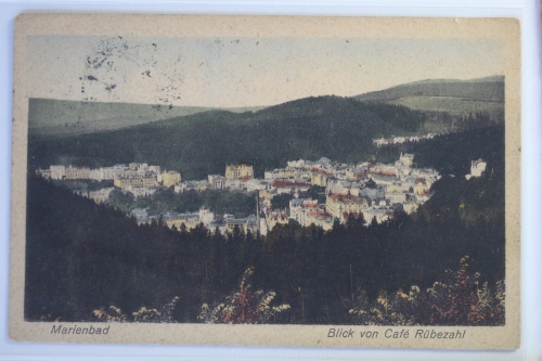 AK Marienbad Blick vom Café Rübezahl gebraucht #PJ355