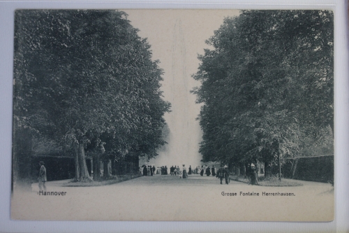 AK Hannover Große Fontaine in Herrenhausen ungebraucht #PJ398