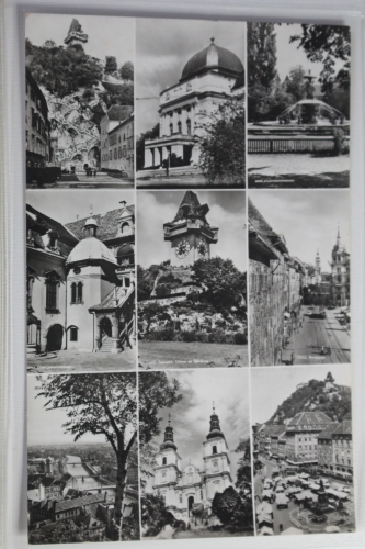 AK Graz Mehrbildkarte (Opernhaus usw.) 1959 gebraucht #PJ494