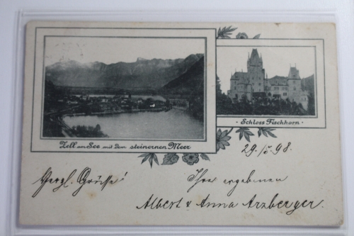 AK Zell am See Mehrbildkarte (Schloss Fischhorn usw.) 1898 gebraucht #PJ509