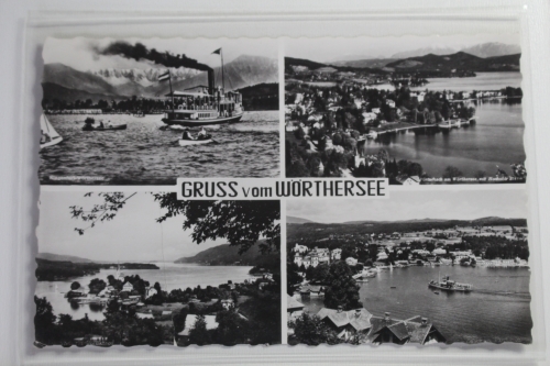 AK Wörthersee Mehrbildkarte 1957 gebraucht #PJ514