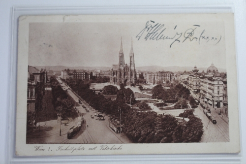 AK Wien I. Freiheitsplatz mit Votivkirche 1926 gebraucht #PJ519