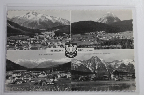 AK Seefeld in Tirol 1200 m Mehrbildkarte (mit Kalkkögel usw.) gebraucht #PJ529