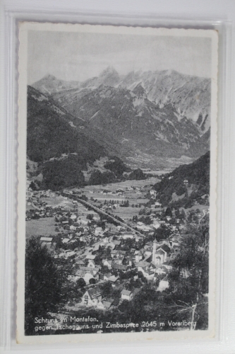 AK Schruns im Montafons Ortsansicht 1955 gebraucht #PJ556