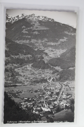 AK Schruns im Montafons g. Golmerjoch Ortsansicht 1958 gebraucht #PJ557