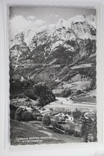 AK Werfen (Salzburg) Luftkurort mit Tennengebirge gebraucht #PJ583