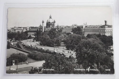AK Wien Karlskirche - Technische Hochschule 1957 gebraucht #PJ601