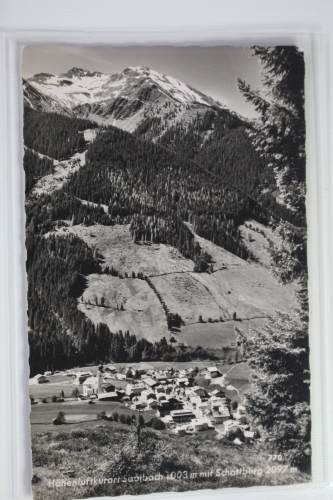 AK Saalbach 1003 m Höhenluftkurort mit Schattberg 2097 m 1959 gebraucht #PJ619