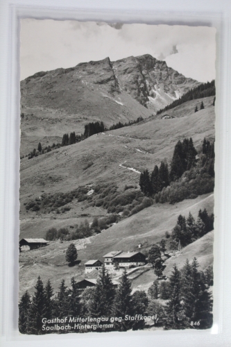 AK Saalbach-Hinterglemm Gasthof Mitterlengau geg. Staffkogel gebraucht #PJ620