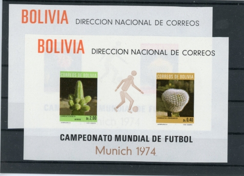 Bolivien Block 36-37 postfrisch Fußball #HK863