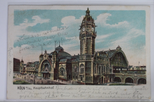 AK Köln a. Rh. Hauptbahnhof 1903 gebraucht #PK372