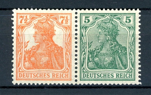 Deutsches Reich Zusammendruck W 16 mit Falz #JM007