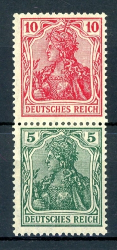 Deutsches Reich Zusammendruck s 5 mit Falz #JM010
