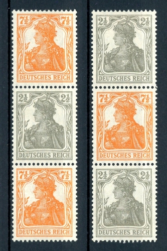 Deutsches Reich Zusammendruck S 12 + S 14 a mit Falz #JM012