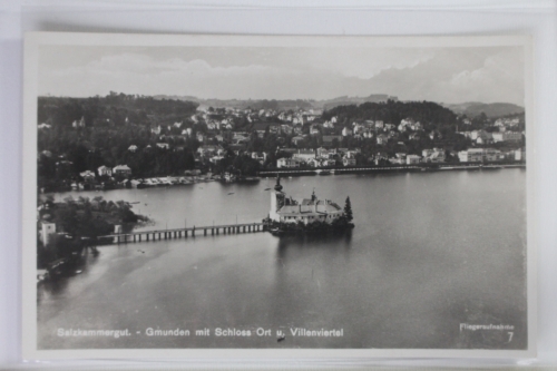 AK Gmunden Salzkammergut, Schloss, Ort u. Villenviertel ungebraucht #PK460