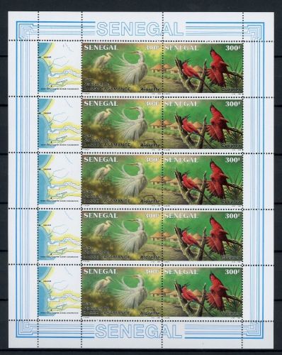 Senegal Kleinbogen 942-943 + Zierfeld postfrisch Naturschutz #JW888