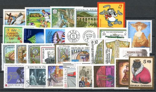 Österreich Jahrgang 2001 postfrisch