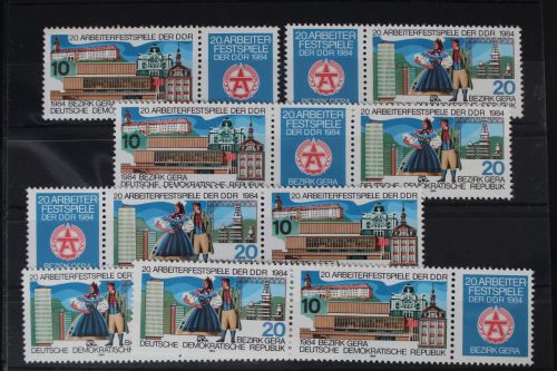 DDR W Zd 594 - W Zd 599 postfrisch Zusammendrucke #VY851