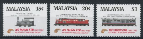 Malaysia 304-306 postfrisch Eisenbahn #IX256