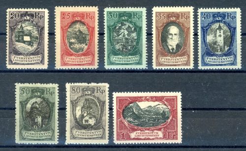 Liechtenstein 53-60 mit Falz
